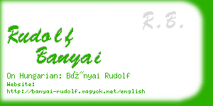 rudolf banyai business card